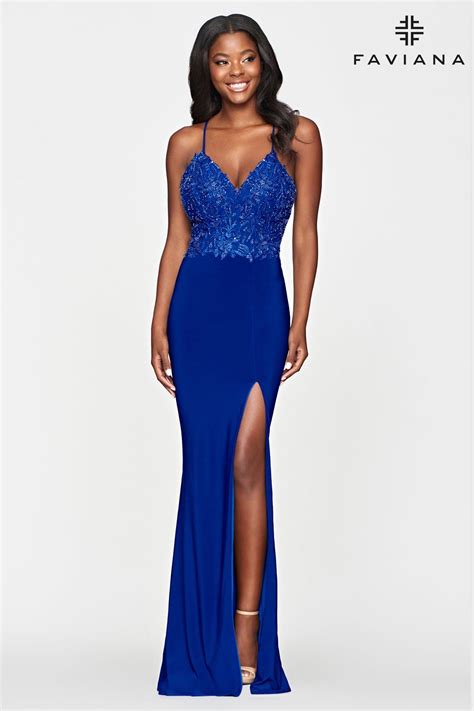 Faviana Long Fitted Prom Dress S10686 The Dress Outlet