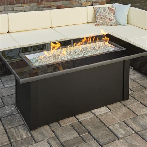 The Outdoor Greatroom Company Monte Carlo 59 Inch Linear Natural Gas Fire Pit Table With 42 Inch