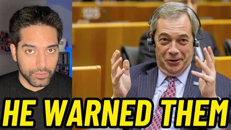 How Nigel Farage Warned Eu In 2015 About Migrant Crisis Youtube