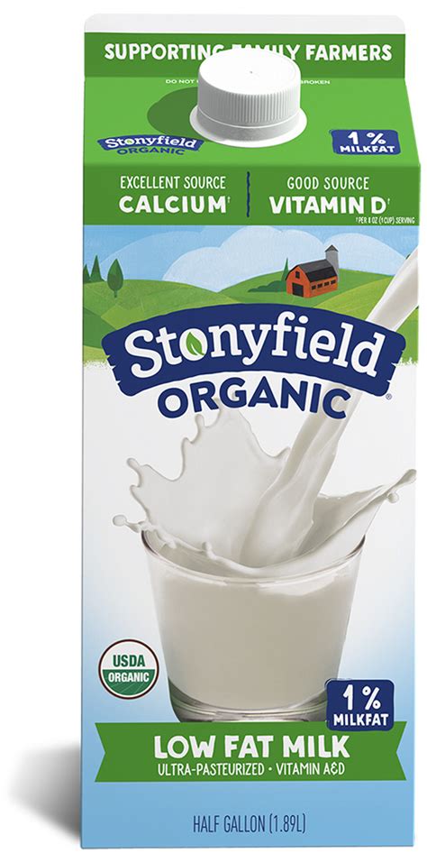 Stonyfield Organic Low Fat 1 Milk Half Gallon Stonyfield