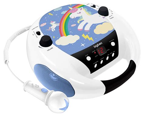 Portable Cd Player With Microphone Cd52unicornm2 Bigben Kids Bigben