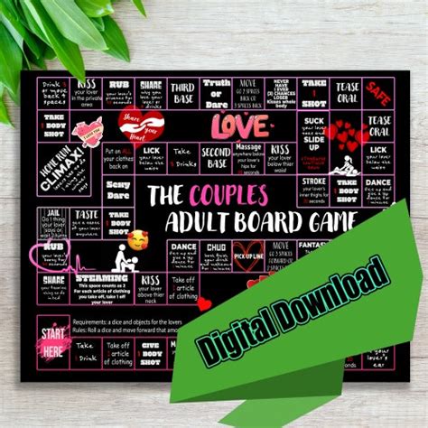 adult couple board game date night game digital file etsy