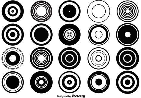 Retro Vector Circle Shapes 83971 Vector Art At Vecteezy