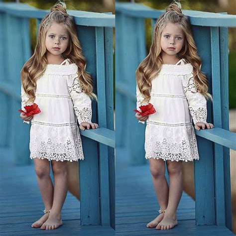 Summer Childrens Girl Dresses Little Girl Party Wear Lace Strap Floral