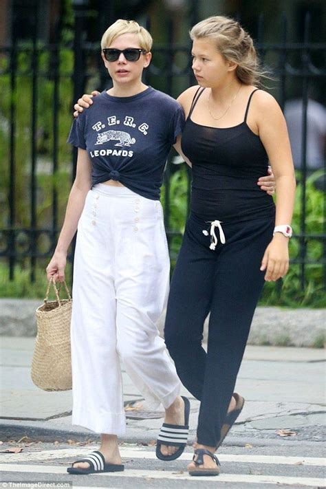 michelle williams and her daughter matilda 12 cuddle up on walk michelle williams style