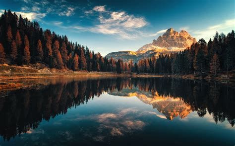 Free Download Hd Wallpaper Dolomiti Italy Autumn Lago Antorno