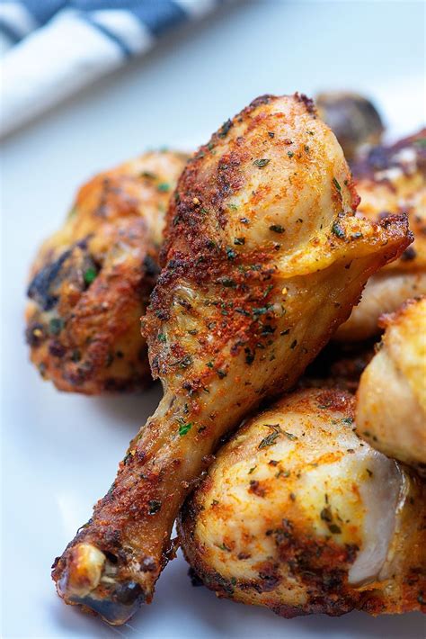 baked chicken drumsticks with crispy skin and juicy chicken recipe in 2020 baked chicken