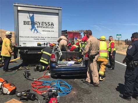 Driver Injured In Crash With Semi Truck Near Marin Sonoma Line Novato