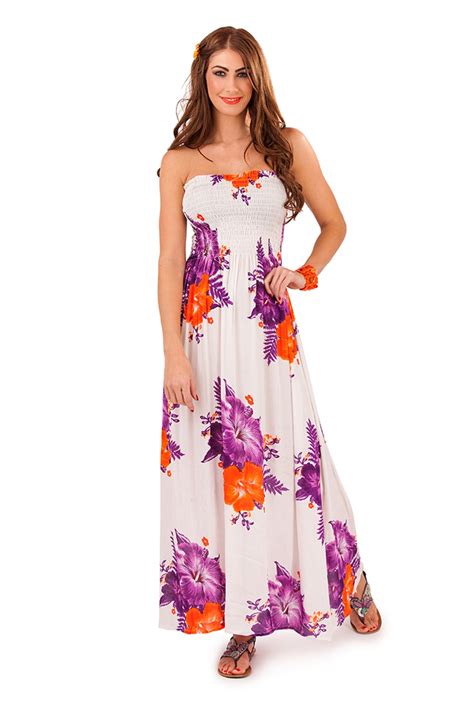 Womens Strapless Bandeau Summer Maxi Full Length Ladies Floral Dress
