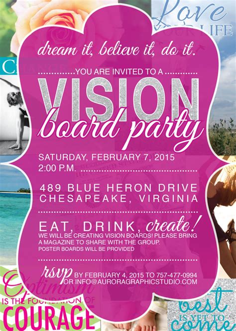 Vision Board Party Invitation Etsy