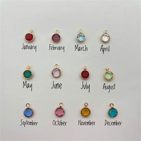 Birth Month Flower Necklace Birthstone Necklace Personalized Etsy