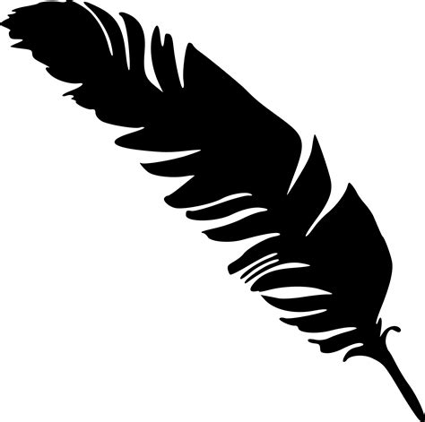 6 Simple Feather Silhouettes Png Transparent