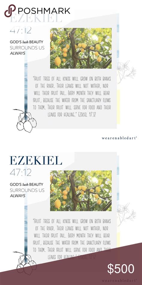 Ezekiel 4712 Lush Beauty Clothes Design Fruit Trees