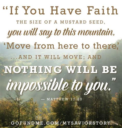 Inspirational Bible Verse About Faith Moving Mountains