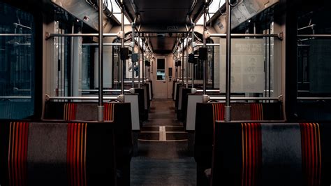Download Wallpaper 1920x1080 Corridor Carriage Seats Subway Full Hd