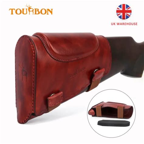 Tourbon Leather Shotgun Rifle Recoil Pad Buttstock Cover Cheek Rest