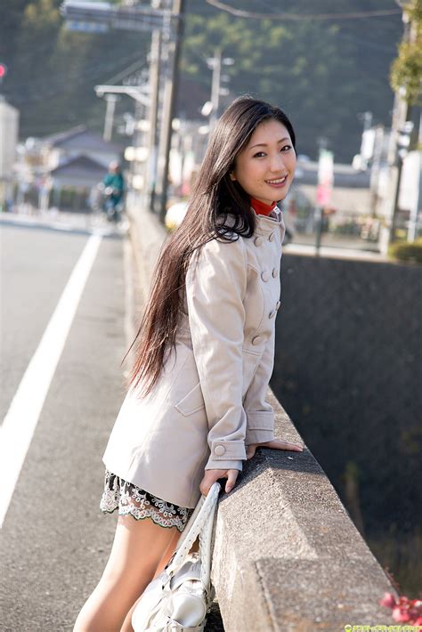 Mitsu Dan Japanese Gravure Idol Modest Office Dress Fashion Photo Shoot Outdoor ~ Jav Photo