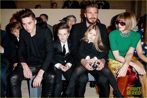 Stay tuned for the latest from the beckhams and their four kids, as well as the family dog, olive, as we bring you photos. Beckham Family At Victoria's Show