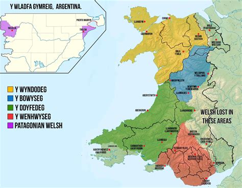 Welsh Linguistic Areas Map Infographic Map Medieval Life