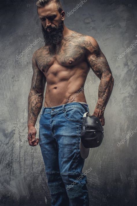 Male In Denim Jeans And Naked Torso Stock Photo By Fxquadro