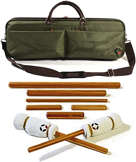 Vulsini Mobile Bamboo Heating Bag And 8 Piece Bamboo Massage Stick Kit Uk Health