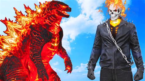 Godzilla Fire Vs Ghost Rider Epic Battle Youtube
