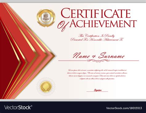 Certificate Or Diploma Design Template 3 Vector Image