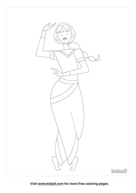 Free Indian Dancing Coloring Page Coloring Page Printables Kidadl