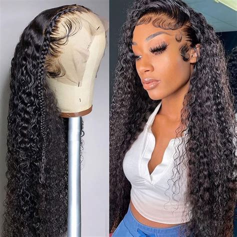 Buy Kiss Love X Deep Wave Lace Front Wigs Human Hair Curly Wigs For Black Women Deep Wave