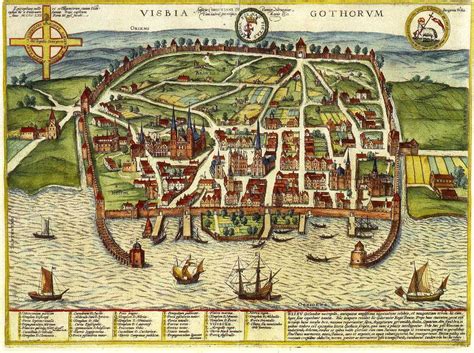 Visby One Of The Best Preserved Medieval Cities Old Maps Antique Maps