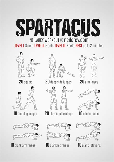 Cosgrove's newest version of the spartacus workout is called the triple set scorcher. No-equipment Spartacus bodyweight workout for all fitness levels. Print & use. | Fitness | Vücut ...