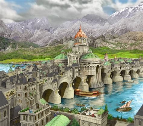Osgiliath By Abepapakhian In 2023 Fantasy City Fantasy Landscape