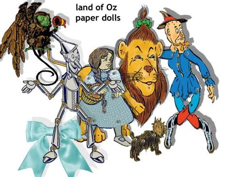 Wizard Of Oz Printable Articulated Paper Dolls Yellow Brick Etsy In