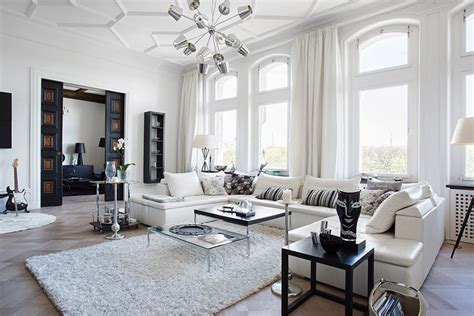 Black And White Apartment With Decor Details