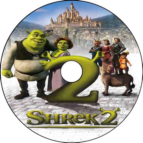 Coversboxsk Shrek 2 Cd Label High Quality Dvd Blueray Movie