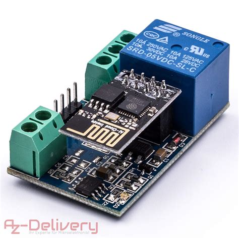 Azdelivery Esp8266 01s Esp 01 Wlan Wifi Module With Relay Adapter For