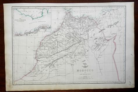 Morocco North Africa Strait Of Gibraltar Atlas Mtns 1863 Weller