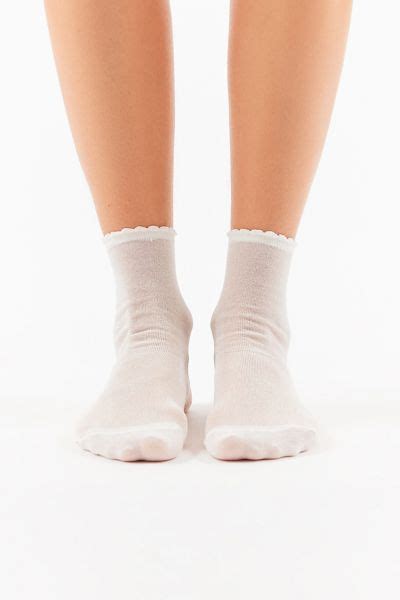 scallop sheer crew sock mens pink socks lace socks running socks