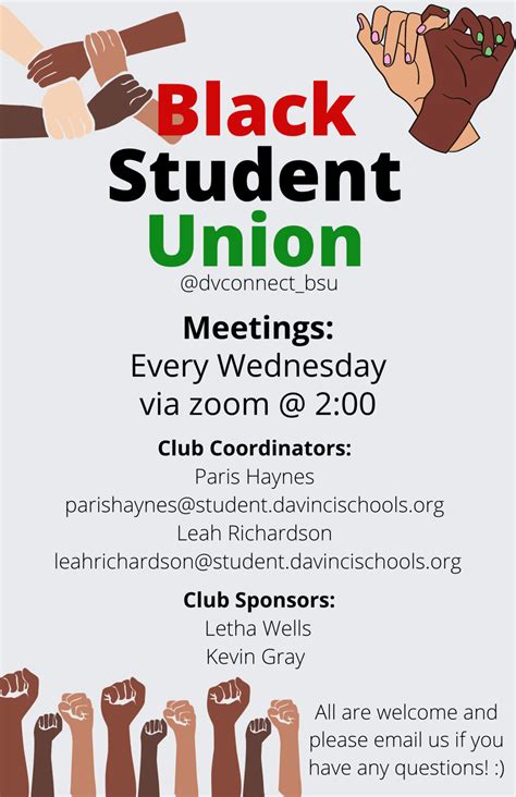 Join Bsu Black Student Union Today Da Vinci Connect High