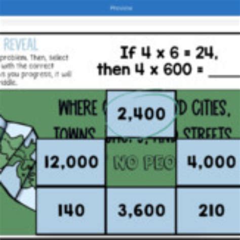 Multiplication With Multiples Of Ten Riddle Reveal Boom Cards Classful