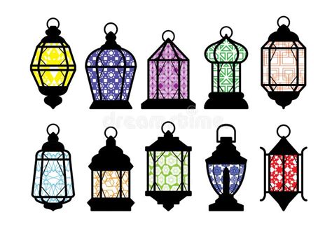 Ramadan Lantern Pattern Colors Yellow Vector Illustration Stock Vector