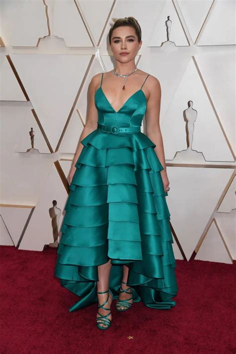 Florence Pugh At The Oscars 2020 Celebrity Style Red Carpet Red