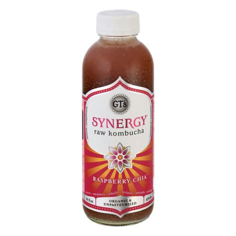 Save On Gts Synergy Raw Kombucha Raspberry Chia Organic Order Online