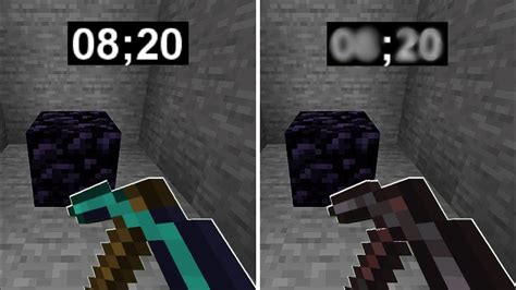 Diamond Vs Netherite Pickaxe Obsidian Test In Minecraft Youtube