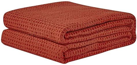 Phf Cotton Waffle Weave Blankets King Size Soft Cozy