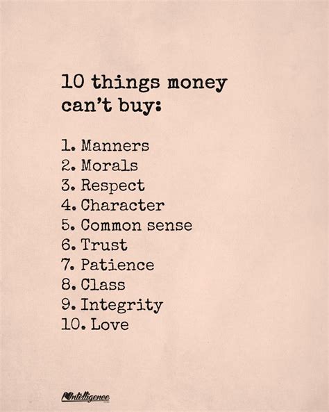10 Things Money Cant Buy Fabulous Quotes