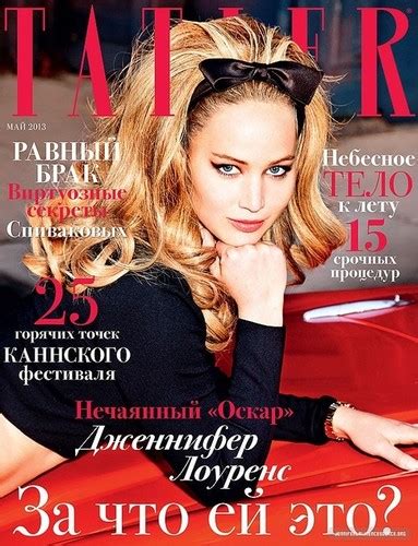 Jennifer Lawrence Will Cover The May Issue Of Tatler Russia Jennifer