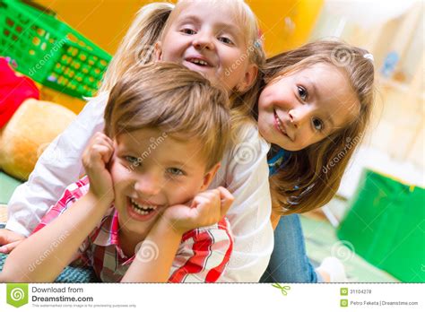 Happy Children Having Fun At Home Royalty Free Stock Photos - Image ...