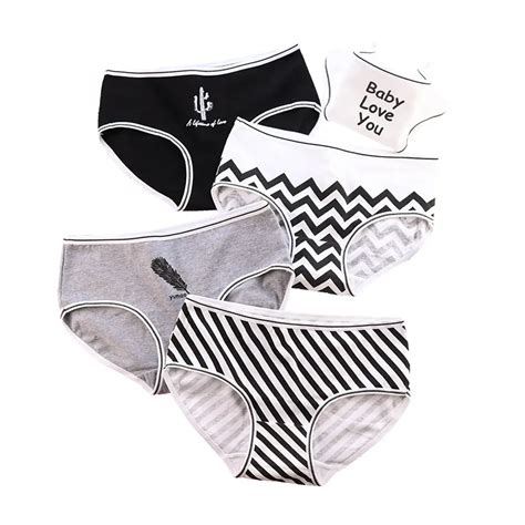 buy luckymily hot panties for women cotton print letters underwear girl casual