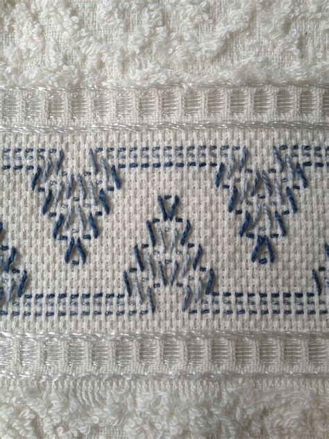 Swedish Huck Embroidery On A Hand Towel Swedish Embroidery Towel